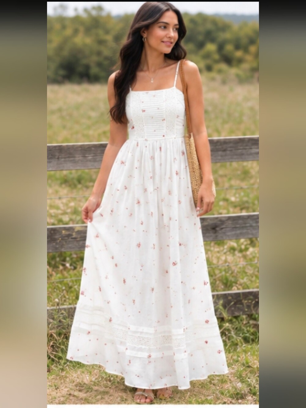 🌹 ABERCROMBIE Floral Cotton Maxi Dress 🌹